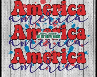 American Honey PNG Patriotic Design Instant Download Patriotic Brushstroke