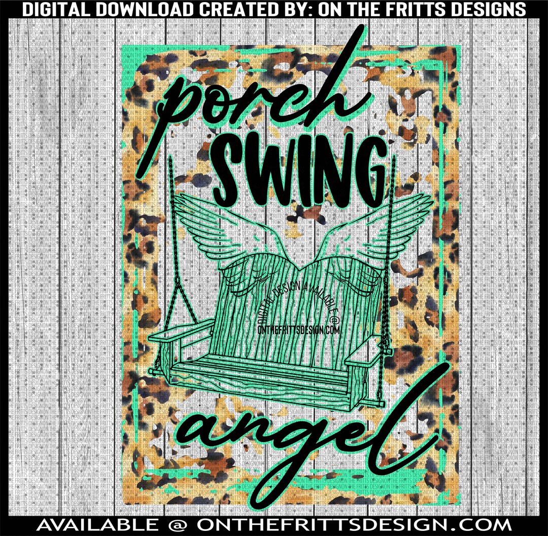 Porch Swing Angel Digital Design Sublimation Design Etsy