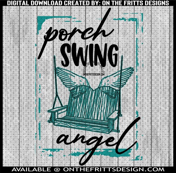 Porch Swing Angel Digital Design Sublimation Design Etsy