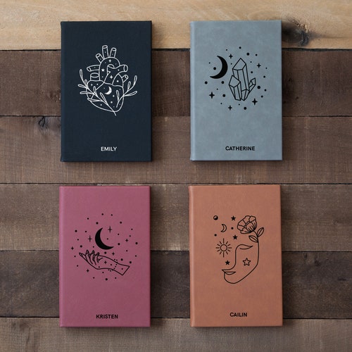 Moon Crystal Magic Personalized Journal, Personalized Gratitude Journal, Personalized Yoga Journal, Intention Journal, Meditation Journal