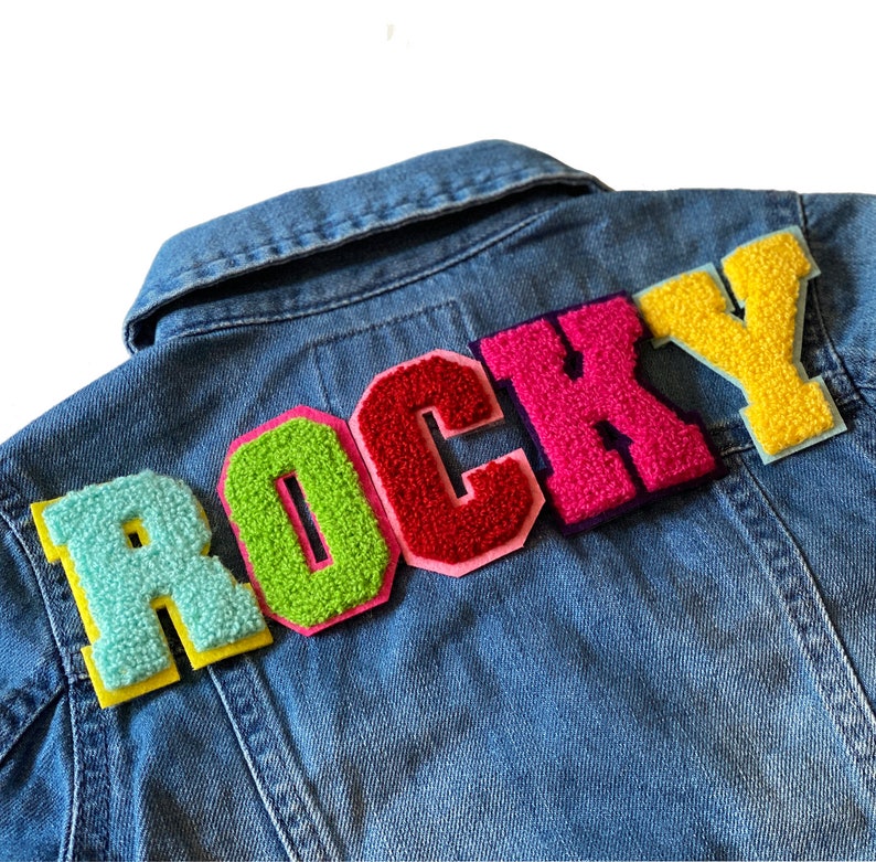 Pastel Colored Chenille Letter Patches 2.5 Iron on or Etsy