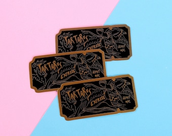 Tartarus Express Brushed Gold Greek Mythology Sticker