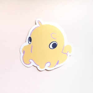 Schüchterner Oktopus-Aufkleber | Süßer Baby-Oktopus-Aufkleber Niedlicher Wassertiere Sticker