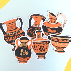Amphora Sticker Pack | Ancient Greece Stickers | Ancient Greek Art | Greek Jars | Classics Sticker