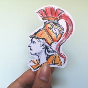 autocollant Athéna | autocollant de mythologie grecque | Stickers dieux grecs