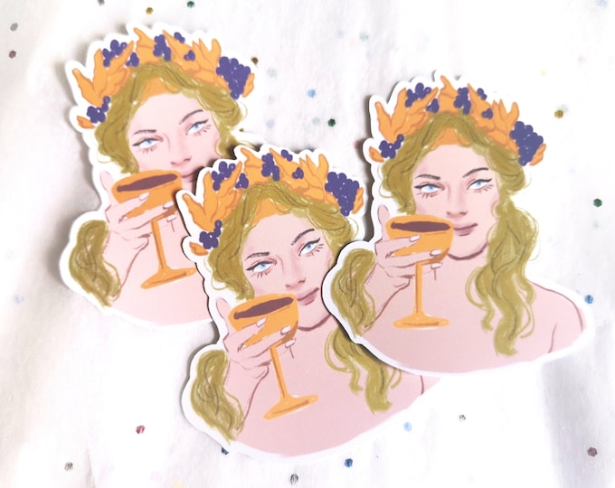 Dionysus Sticker Greek God Greek Mythology Sticker | Juice Sticker - Etsy