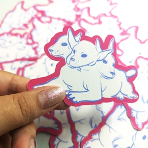 Autocollant Ceberus | Sticker pour ordinateur portable du grec ancien | Sticker des Enfers | Sticker mythologie grecque