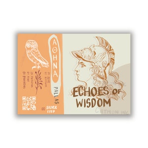 Atena Echi della saggezza 5 x 7 Stampa artistica Cartolina della mitologia greca