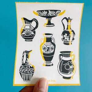 Anfora Sticker Sheet Ancient Greek Art Jars Planner Stickers