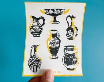 Amphora Sticker Sheet Ancient Greek Art Jars Planner Stickers