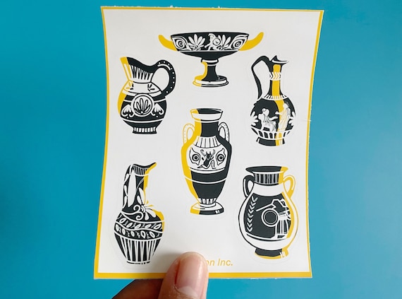 Amphora Sticker Sheet Ancient Greek Art Jars Planner Stickers