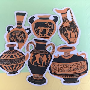 Amphora Sticker Pack Ancient Greek Greece 5th century Jars Mythology