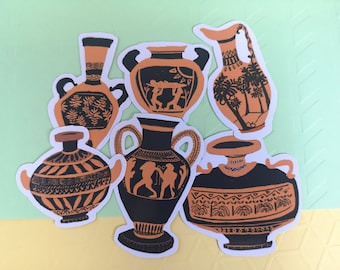 Amphora Sticker Pack Ancient Greek Greece 5th century Jars Mythology