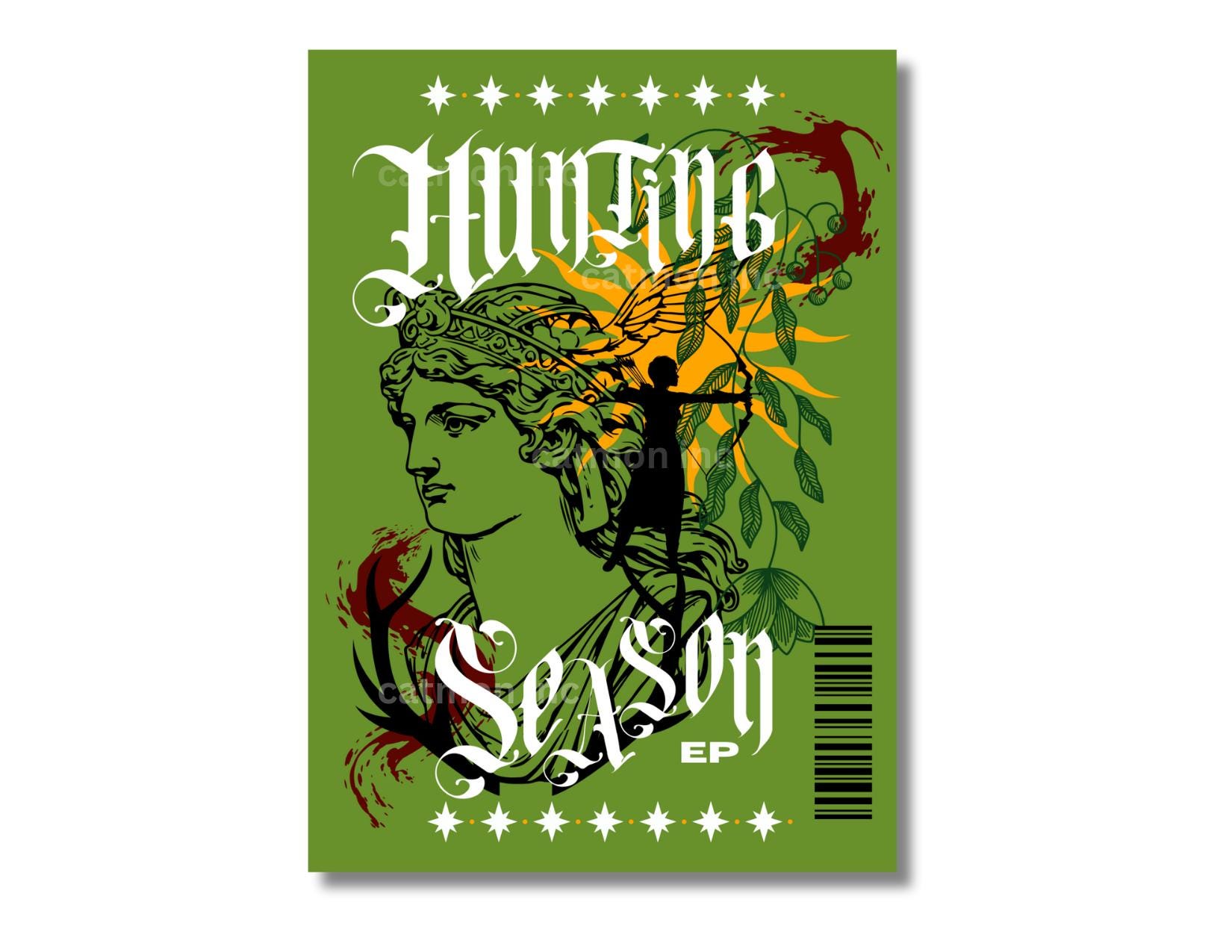 Artemis Hunting Season Album Greek God and Goddess Myth Art Print Postcard