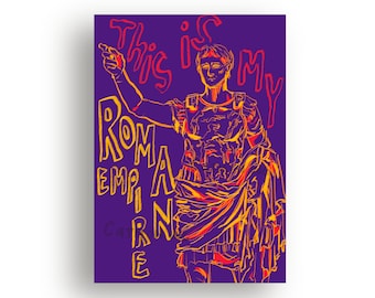Augusto Mi Imperio Romano 5 x 7 Arte Impresión Historia Romana Postal