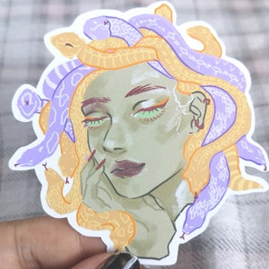 Méduse, mythologie grecque antique, serpents, serpents Sticker