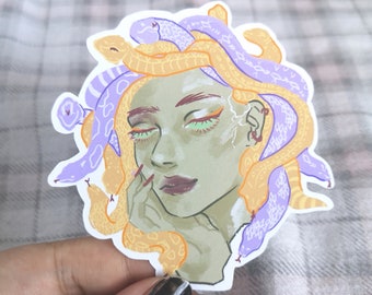 Medusa Ancient Greek Mythology Snakes Classics Sticker