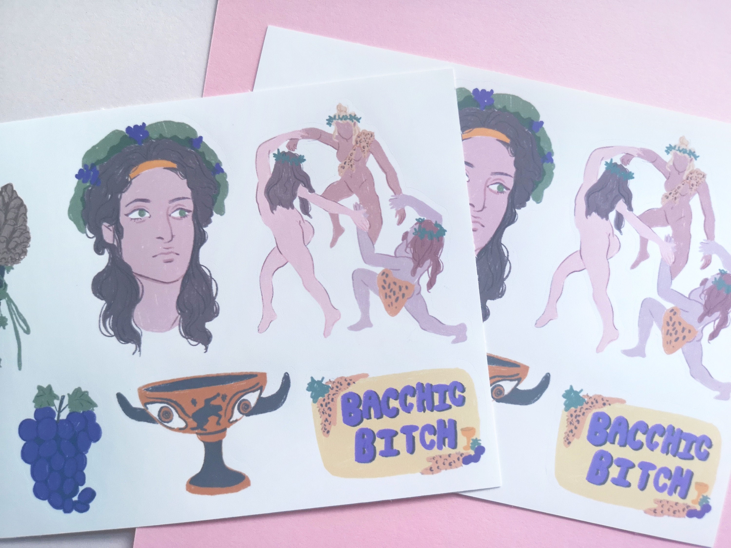 Dionysus Sticker Sheet | Greek Mythology Stickers | Ancient Greek Gods ...