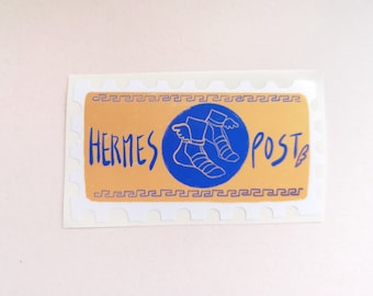 Hermes Mail Stamp Sticker | Greek Gods Mythology Sticker | Ancient Greek Myths Sticker | Letter Stamp Sticker