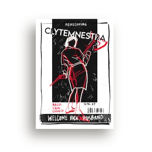 Clitennestra Homecoming 5 x 7 Stampa artistica Cartolina della mitologia greca