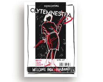 Clitemnestra Homecoming - Impresión artística de 5 x 7, postal de mitología griega