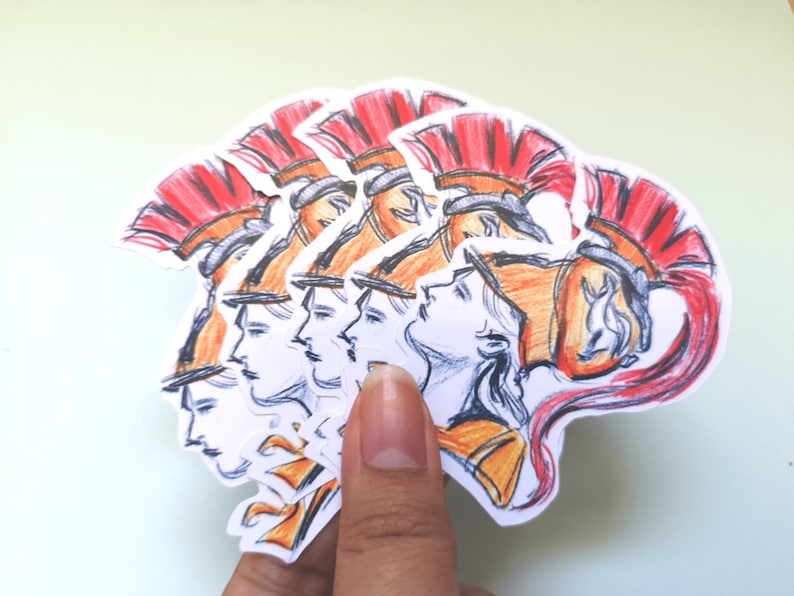 Athena Sticker Greek Mythology Sticker Greek Gods Stickers | Etsy