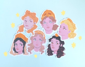 Greek Goddess Sticker Pack | Ancient Greek Mythology Stickers | Classics Stickers | Mythology