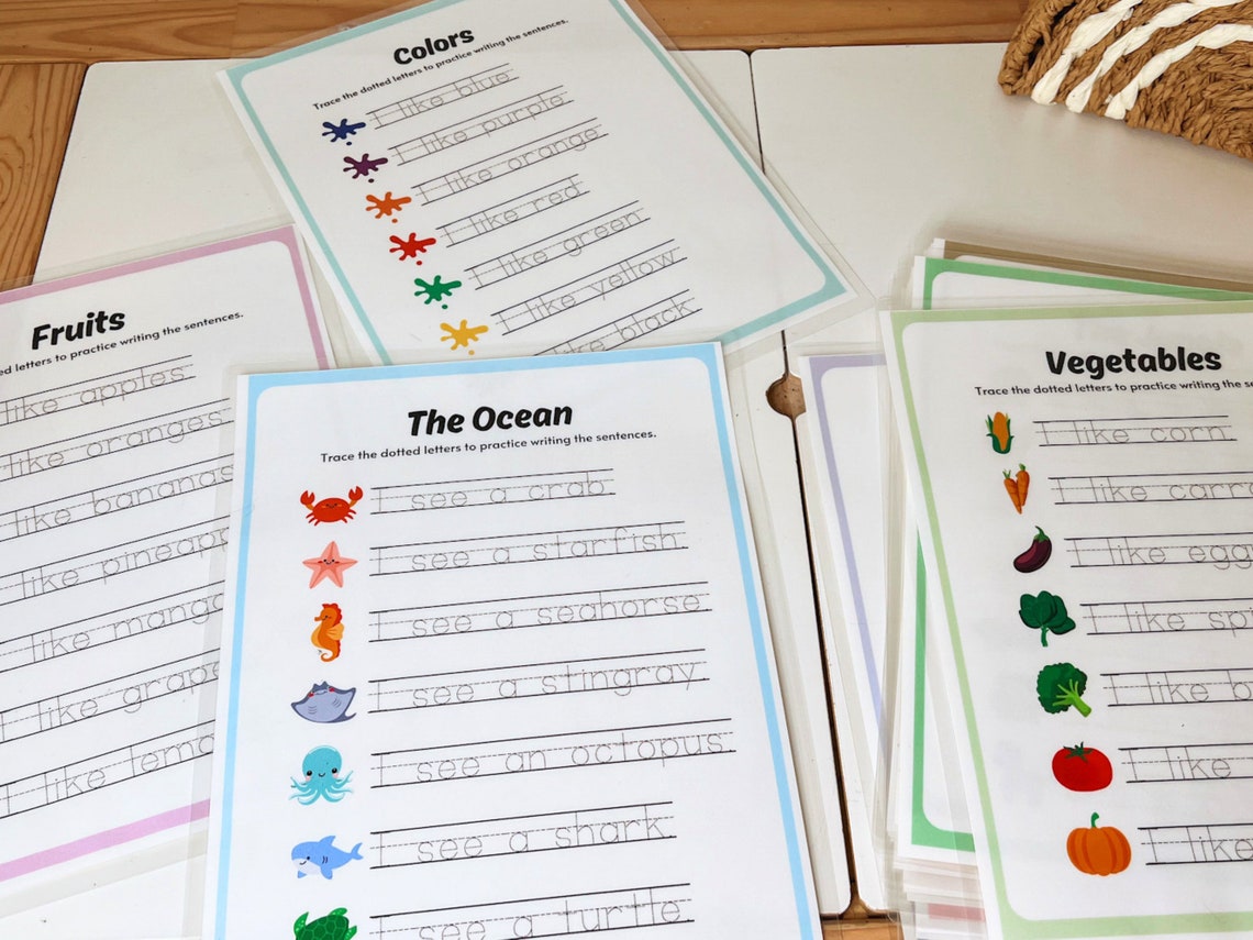 Writing Practice Printable Worksheets, First Second Third Grade ...