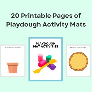Playdough Activity Mats - 20 Pages | Printable Creative Playdough Mats ...