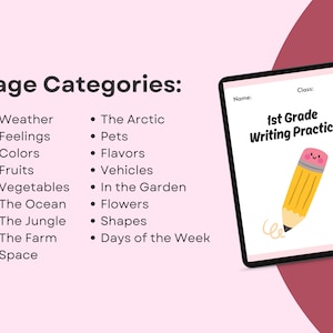 Writing Practice Printable Worksheets, First Second Third Grade ...