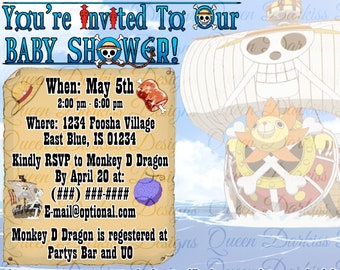 One Piece Invitation Etsy One Piece Invitation Etsy