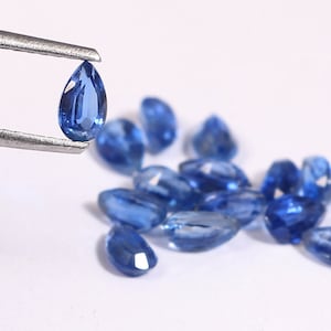 3x5 mm Fabulous AAA+ 100% Natural Blue Kyanite Pear Shape loose faceted gemstone Top Quality Blue Kyanite Loose Gemstone For Making Jewelry