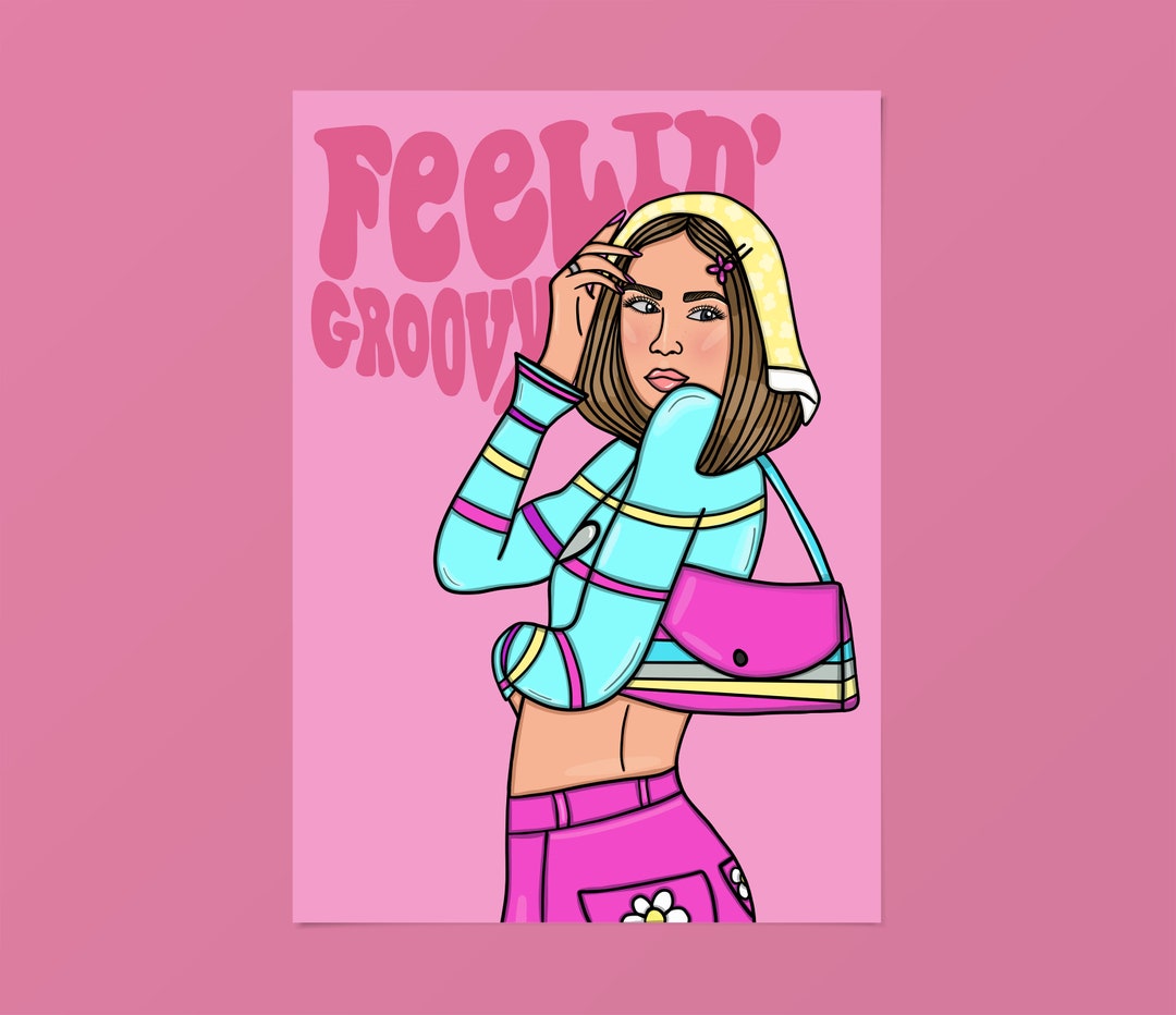 Groovy Chick/ Groovy Girl/ Gift for Chrisrmas/ Personalized Wall Art