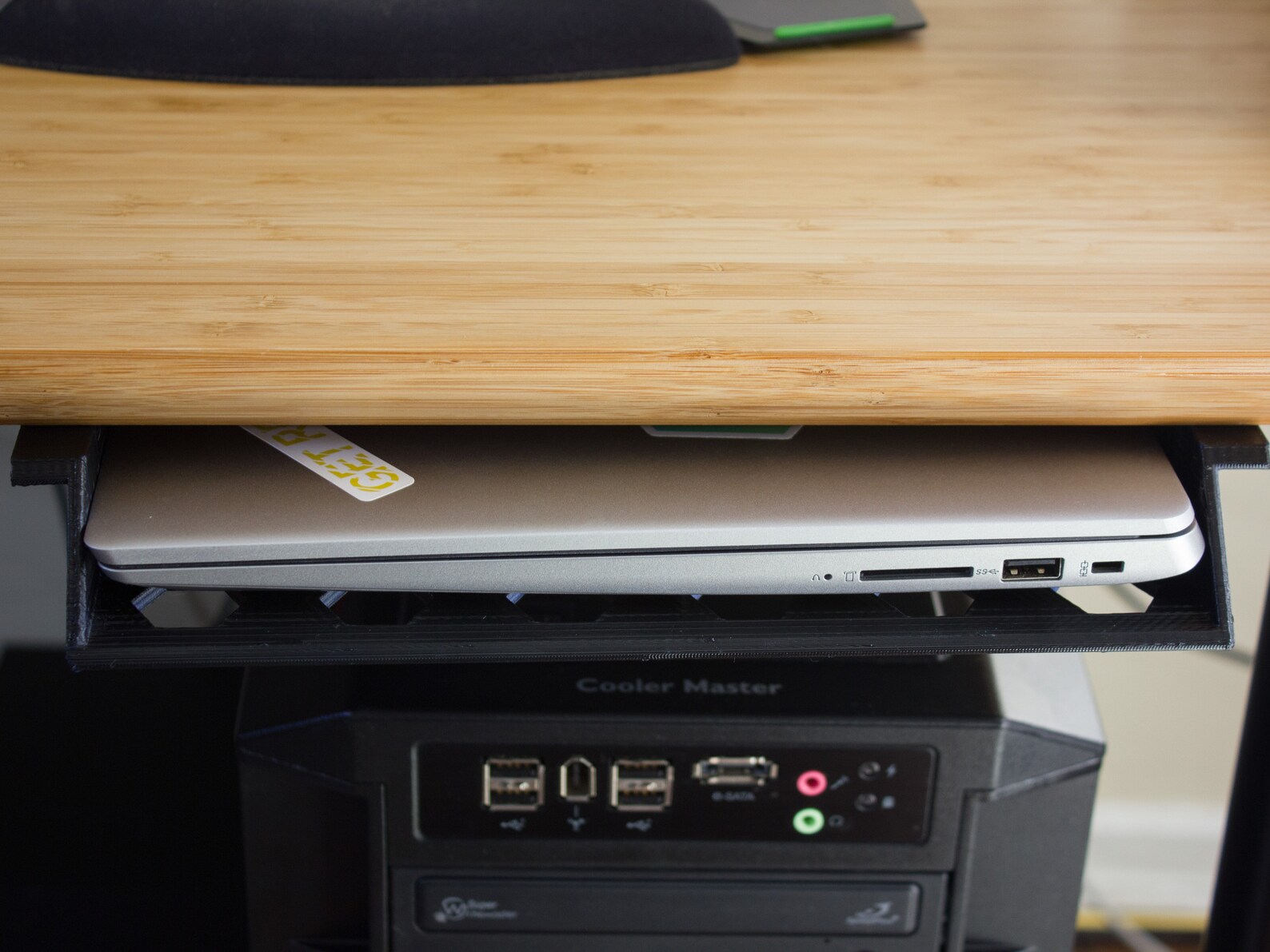 Under Desk Laptop Storage Shelf Custom Fit to Your Laptop Etsy