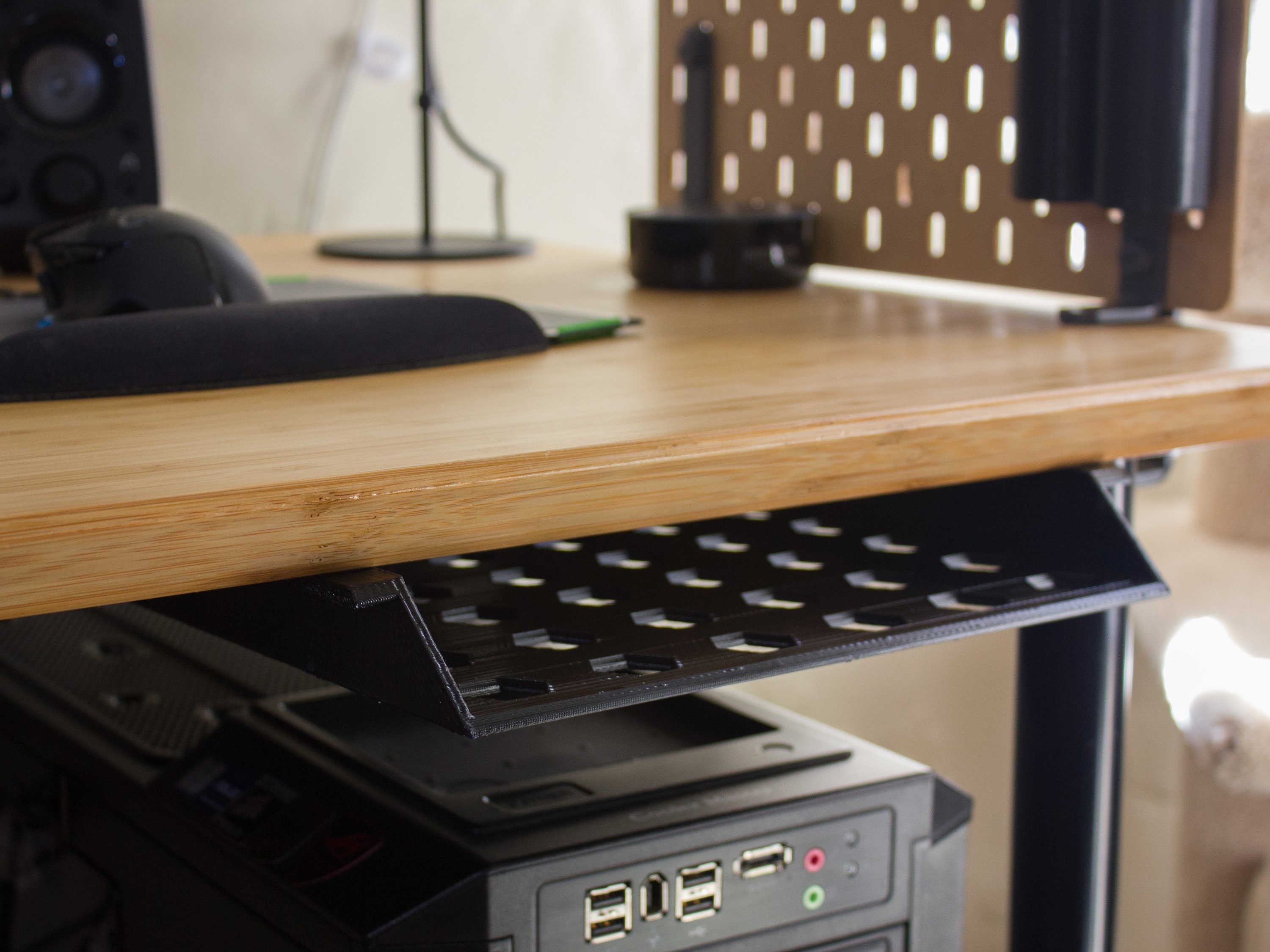 Under Desk Laptop Storage Shelf Custom Fit To Your Laptop Etsy