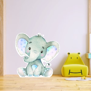 Figura de elefante de utilería/tabla de espuma recortada de tamaño natural/personajes de elefante para fiesta de cumpleaños, baby shower, revelación de género