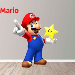 Figura de Mario Bros. / Tablero de espuma recortable de tamaño real para decorar fiestas de Mario y Luigi.