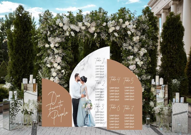 Picture Seating Chart Foamboard Wedding Etsy