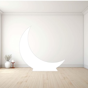 Decoraciones de luna en cartón pluma / Luna recortada para eventos con caballete para bodas, baby shower, decoración de fiestas de cumpleaños. Cartón pluma personalizado con forma de luna