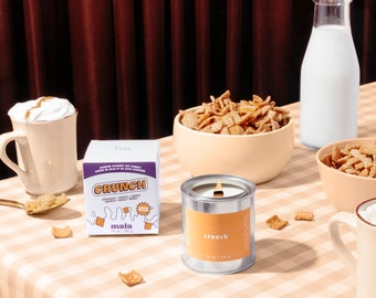 Crunch | Cinnamon + Vanilla + Maple | Scented Foodie Breakfast Soy Candle | Home Decor | Non-Toxic Gift | Cinnamon Toast Crunch Candle