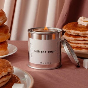 Milk and Sugar Candle | Vanilla + Cinnamon + Cream | Scented Soy Candle | Non-Toxic Vegan Gift | Holiday Scented Candle | Gourmand Scent