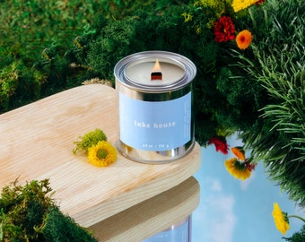 Lake House | Citrus + Amber + Sandalwood | Scented Scented Candle | Home Fragrance | Non-Toxic Vegan Gift | Citrus Candle