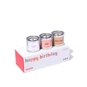 Happy Birthday Candle Gift Set Celebration Gift Candle Gift Set Non-Toxic Vegan Gift Birthday Gift image 2