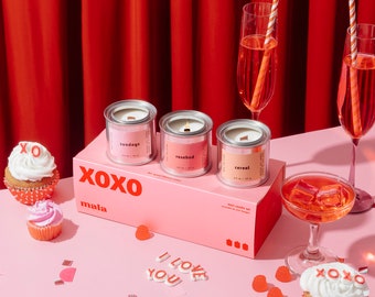 XOXO Candle Gift Set | Valentine's Day Gift | Gift for Her | Birthday Gift | Mother's Day Gift | Non-Toxic | Thinking of You Gift