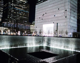 WTC Memorial Photograph, New York City, 9/11, Financial District, Manhattan, World Trade Center, Ground Zero, Wall Art, Home Decor