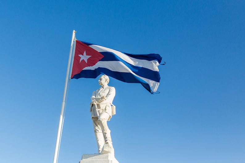 Cuba Photography Cuban Flag Holguin Travel Photography image 0