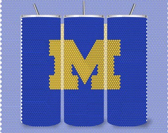 Michigan Rhinestone Template| Tumbler Pattern|Digital File|20oz Skinny|16ss/4mm
