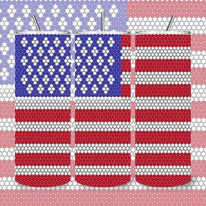 American Flag Rhinestone Tumbler Template | 20oz Skinny Colored Placement Guide | 5mm 20SS Digital Download