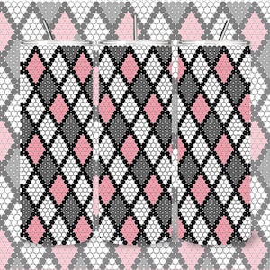 Argyle Rhinestone Tumbler Template | 20oz Skinny Bling Wrap | Digital Download | 20ss 5mm Design