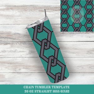 Chain Rhinestone Template| Tumbler Pattern|Digital File|20oz Skinny|16ss/4mm